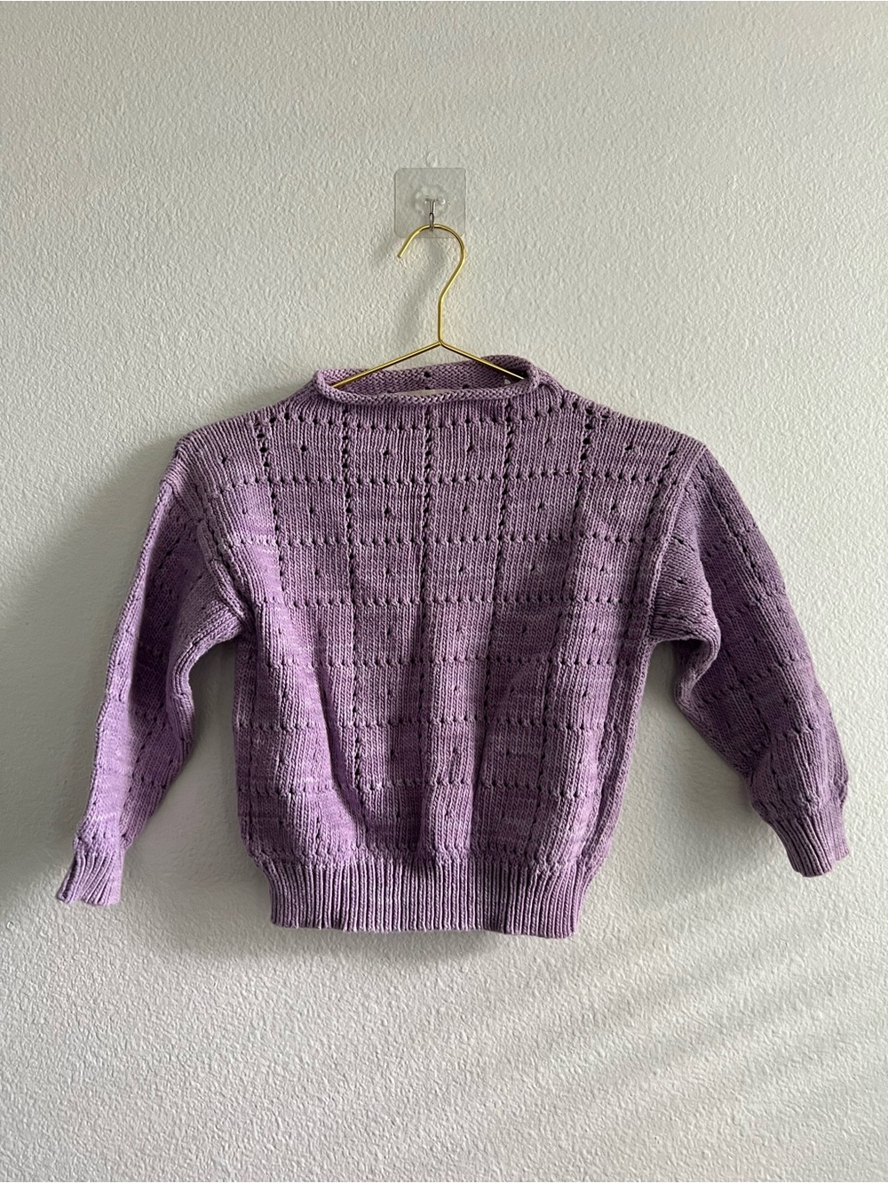 Misha And Puff Lilac Openwork Knit Pullover